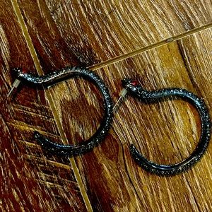 Snake hoop earrings